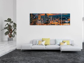 Obraz miasta nocą (170x50 cm)