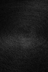 Czarny okrągły dywan z juty dwustronny/tkany ręcznie ø 140 cm Braided – Hanse Home