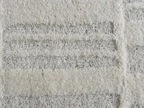 Dywan z wypukłym wzorem ręcznie tkany 100% wełny nowozelandzkiej - 160 x 230 cm - 2000g/m2 - Kość słoniowa - DALILA