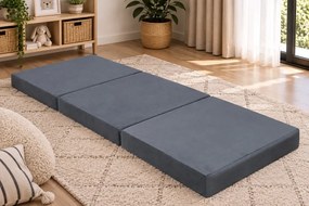 Materac 180/80 + Torba składany turystyczny tkanina Welur : Kolor tkaniny - VELVET - BL14, Rozmiar - 180/80/15, Typ tkaniny - Velvet