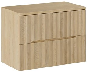 Szafka pod umywalkę nablatową NORDIC CREMONA 2S 80cm dąb cremona z blatem COMAD