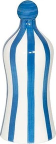 Lido - Ceramiczna butelka w paski w kolorze szafranowo-niebieskim
