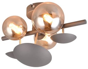 Kinkiet w szaro-złotym kolorze Bubble – Trio Select
