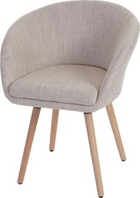 Krzesło do jadalni Vaasa T633, tekstylny, kremowy/szary