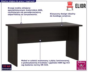 Minimalistyczne brązowe biurko do pracy wenge Fernando