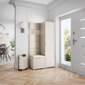 Masseno Garderoba LORI 95/181/51 cm Nowoczesna Szafa do Przedpokoju Kaszmir