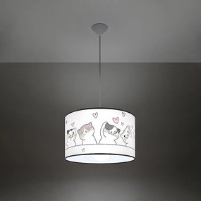 Lampy wiszące nowoczesny Gatto, PVC - 1 źródło światła 3000K - L.40 x H.95 cm - wielokolorowy