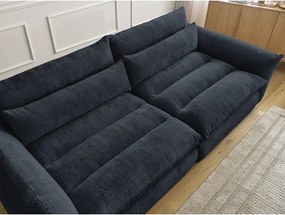 Ciemnoniebieska sofa z tkaniny szenilowej 276 cm Neil – Bobochic Paris