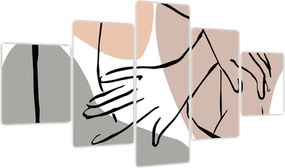 Obraz - Kobieta linia sztuki ciała N⁰2 (125x70 cm)