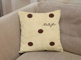 Dekoracyjna poszewka na poduszkę CROWN LOVE FOR 40x50 cm, beżowy