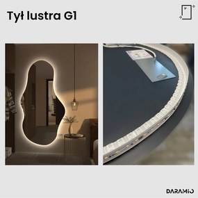 Nietypowe lustro łazienkowe z oświetleniem LED G1
