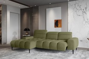 Narożnik GIANO S układ L Lewostronny z elektryczną regulacją siedziska w ktaninie AUSTIN 12 WERSAL