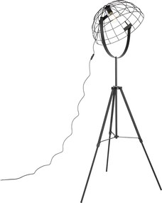 Industrialna lampa podłogowa na statywie czarna 50 cm regulowana - Hanze