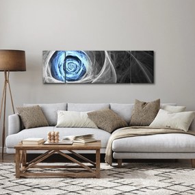 Obraz - Abstrakcyjny niebieski róż (170x50 cm)