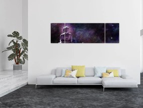Obraz - Budda z kwiatami życia (170x50 cm)