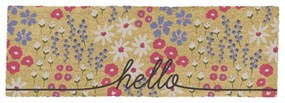 Wycieraczka z włókna kokosowego 40x120 cm Hello Scribbly Floral – Artsy Doormats