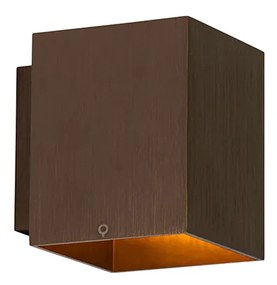 Nowoczesna lampa ścienna ciemnobrązowa kwadratowa - Sola Nowoczesny Oswietlenie wewnetrzne