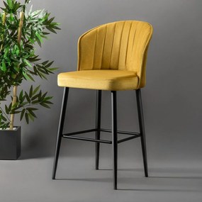 Zestaw krzeseł barowych Rubi Yellow and Black, 4 szt., 4 szt.