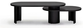 Czarny stolik w dekorze jesionu 120x50 cm Nori – Teulat