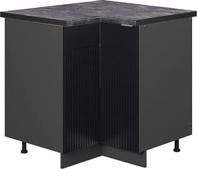 Szafka narożna czarne paski 80.5x60x82 fame-line