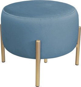 Pufa OLA loft ławka podnóżek metal : Kolor Stelaża - Złoty, Kolor tkaniny - VELVET - MG33, Typ tkaniny - Velvet