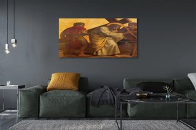 Zdjęcie na płótnie Jezus na Krzyżu i Ludzie