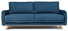 Niebieska sztruksowa rozkładana sofa 218 cm Tori – Bonami Selection