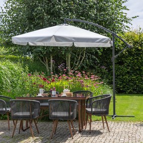 Parasol ogrodowy z podstawą 3 m szary PATIO