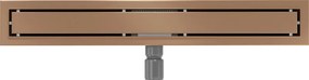 Mexen Flat M13 odpływ liniowy 2w1 70 cm, miedź szczotkowana - 1C10070-15