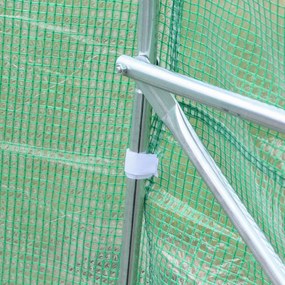 Outsunny tunel ogrodniczy szklarnia foliowa zielona 450Lx300Wx205H cm idealna do uprawy roślin | Aosom PL