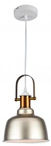 Beżowa lampa wisząca z metalowym kloszem ø 22 cm Zenit – GTV
