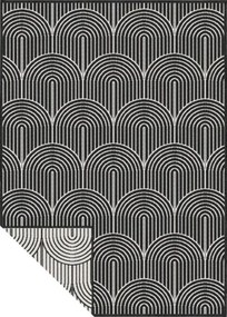 Dywan zewnętrzny dwustronny Pangli czarno-kremowy 160 cm x 230 cm