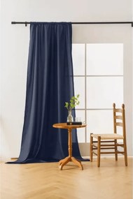 Zasłona OXFORD LIGHT 140x270 cm, ciemnoniebieska Zawieszanie: Taśma z wiązaniami