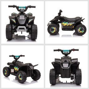 HOMCOM Quad elektryczny 6V dla dzieci z funkcją przód/tył dla dzieci 1,5-3 lata do 20 kg Schwarz | Aosom PL