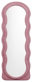 Lustro organiczne z weluru - szer. 65 x wys. 170 cm - Różowy - AYANI
