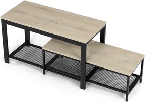 Półka na buty, zestaw 2 szt., dąb Sonoma