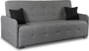 Sofa z Funkcją Spania ARIA Wersalka Rozkładana Dwuosobowa Szara Nowoczesna do Salonu