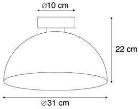 Industrialny Plafon / Lampy sufitowe rdzwobrązowy 35cm - Magna Classic Rustykalny / Vintage Oswietlenie wewnetrzne