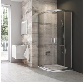 Ravak 3B270U00Z1 - Kabina prysznicowa czteroczęściowa ćwierćokrągła BLIX 90x90cm chrom matowy