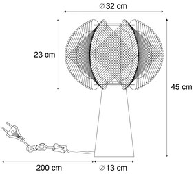 Lampa stołowa Japandi beżowa 47 cm - GertieJapandi Oswietlenie wewnetrzne