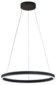 Czarna lampa wisząca LED ze zdalnym sterowaniem i ściemniaczem ø 60 cm Sirko – Fischer &amp; Honsel