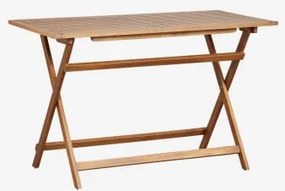 Prostokątny Stół Ogrodowy 120x60 Cm Składany Z Drewna Akacjowego Delawer Akacja Brąz - Sklum