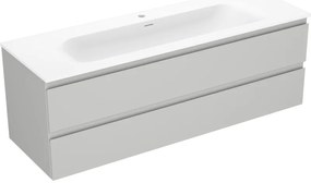 Mexen Orio szafka łazienkowa 140 cm z umywalką Vela, 2 szuflady, szara mat/biała mat - 91A10-14047-2-BFF62-W23M01