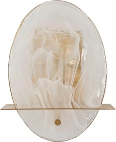 Szklany kinkiet w kolorze złota Portlan – Mauro Ferretti