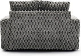 Fotel Wypoczynkowy Sofa KOBEL Szary Pluszowy Nowoczesny