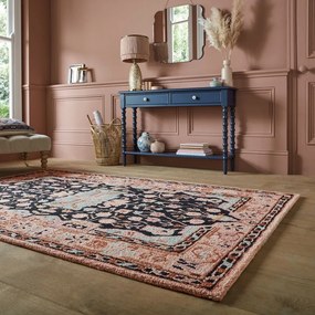 Różowy wełniany dywan tkany ręcznie 120x170 cm Blossom Traditional – Flair Rugs