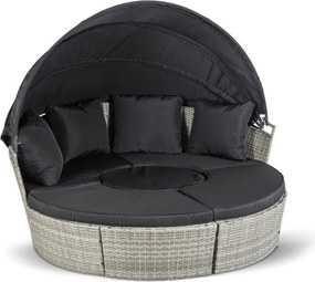 Wyspa Ogrodowa CALIFORNIA Modułowa Technorattan Jasnoszara