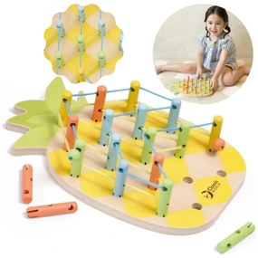 Classic world wooden threader pineapple pegs 21 pcs.