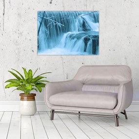 Obraz - lodowe wodospady (70x50 cm)