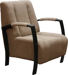 Nowoczesny fotel Looft w kolorze brązowym-ponadczasowy styl